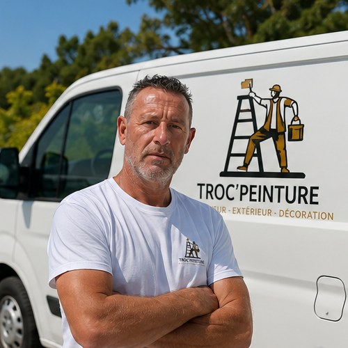 Fourgon TROC'PEINTURE, entreprise de peinture et ravalement à Lorient