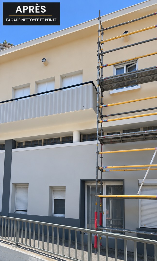 Ravalement de la façade d'un immeuble à Pays de Lorient